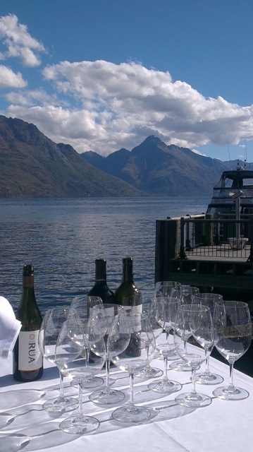 Wai Restaurant's outside dining area with stunning lake views